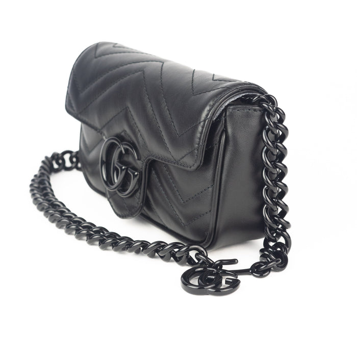 Gucci Marmont Belt Bag in black leather
