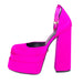 Versace Satin Platform Pumps in Pink