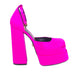 Versace Satin Platform Pumps in Pink