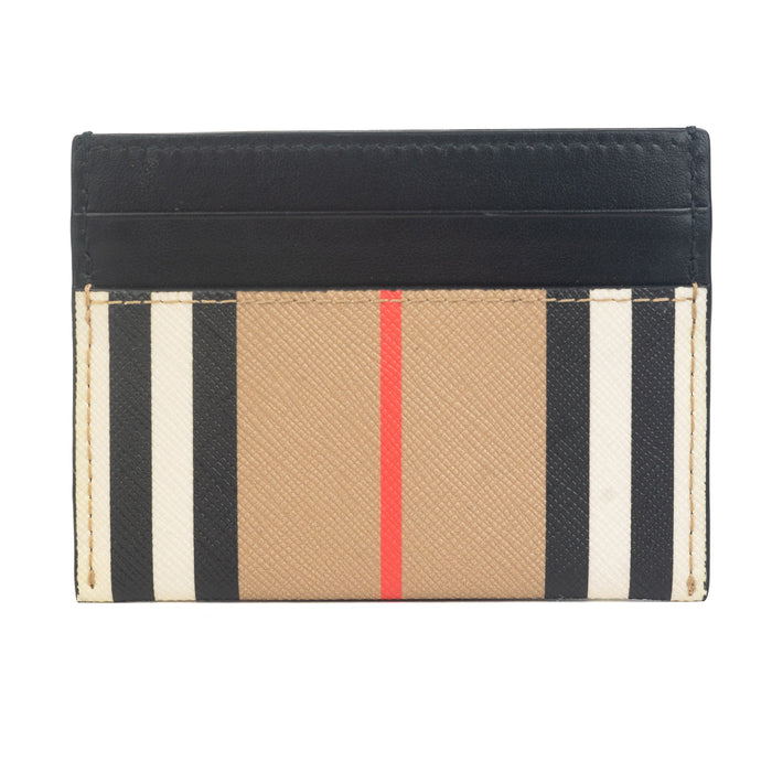 Burberry Icon Stripe Leather Cardholder