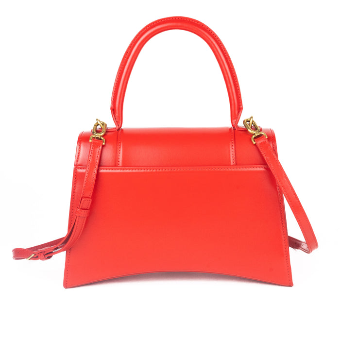 Balenciaga Hourglass Medium Top Handle Bag in Bright Red