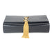 Saint Laurent Crocodile-embossed Medium Kate with Tassel in Black