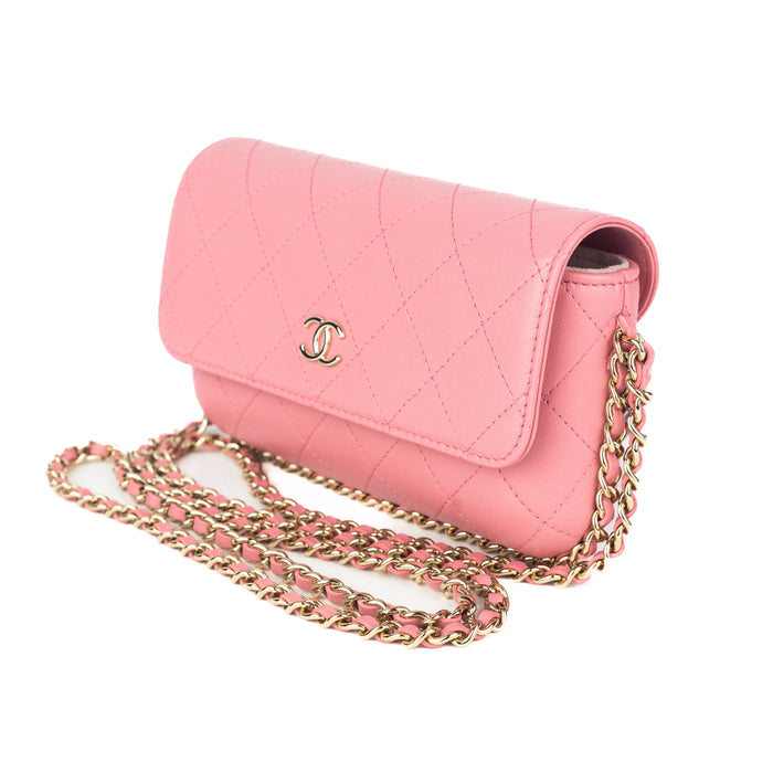 Chanel Wallet on Chain Dark Pink
