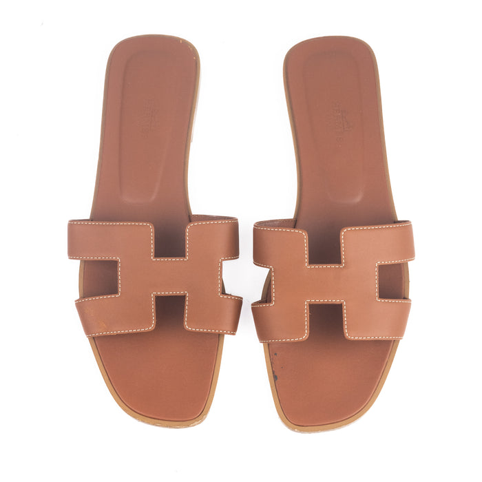 Hermes Oran Sandal in Brown