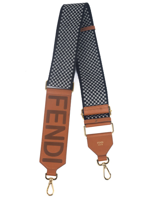 Fendi Check Ribbon Shoulder Strap