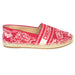 Dior Granville Espadrille in Raspberry Toile de Jouy Reverse Embroidered Cotton