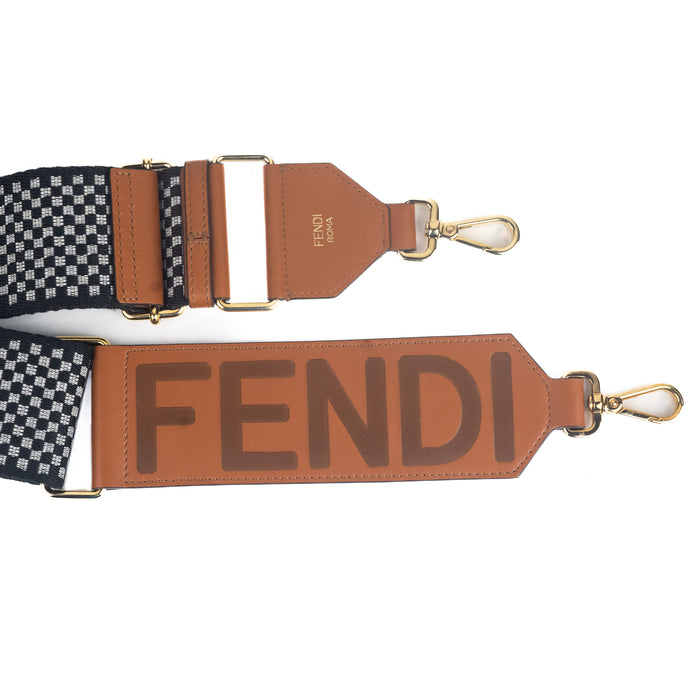 Fendi Check Ribbon Shoulder Strap