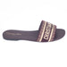 Dior Dway Slide Burgundy Embroidered Cotton