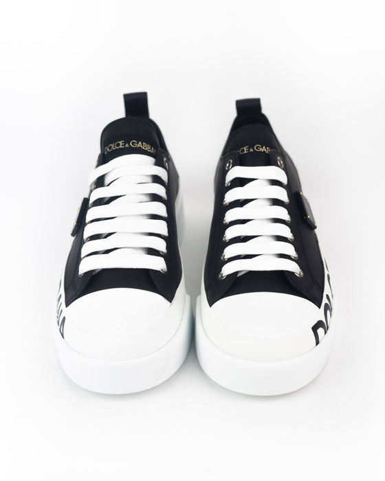 Dolce & Gabana Calfskin Portofino Logo Sneakers