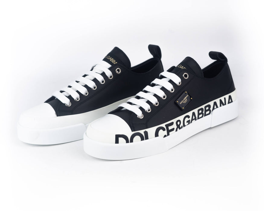 Dolce & Gabana Calfskin Portofino Logo Sneakers