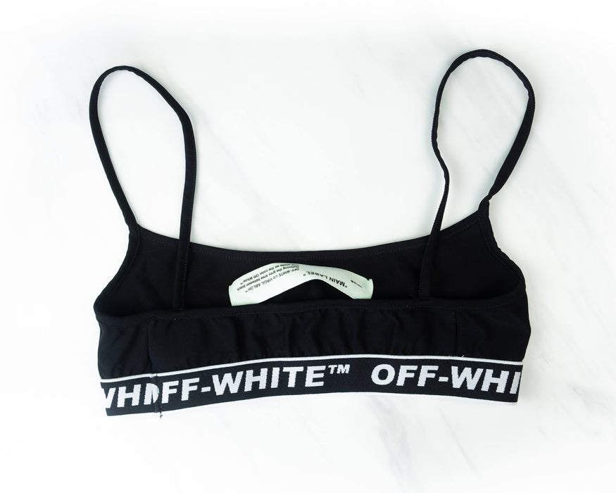 Off-White Logo Band Stretch Bra Top