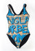 Burberry Graffiti Print Vintage Check One-piece