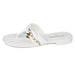 Chanel Lambskin and Metal Sandals in White