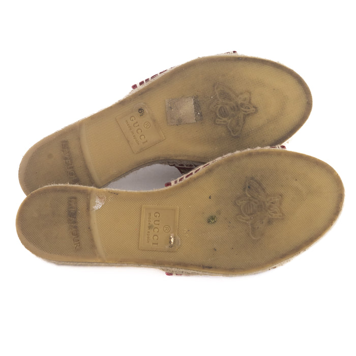 Gucci GG Matelassé Canvas Espadrille sandals