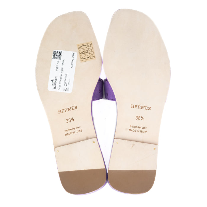 Hermes Purple Oran Sandal