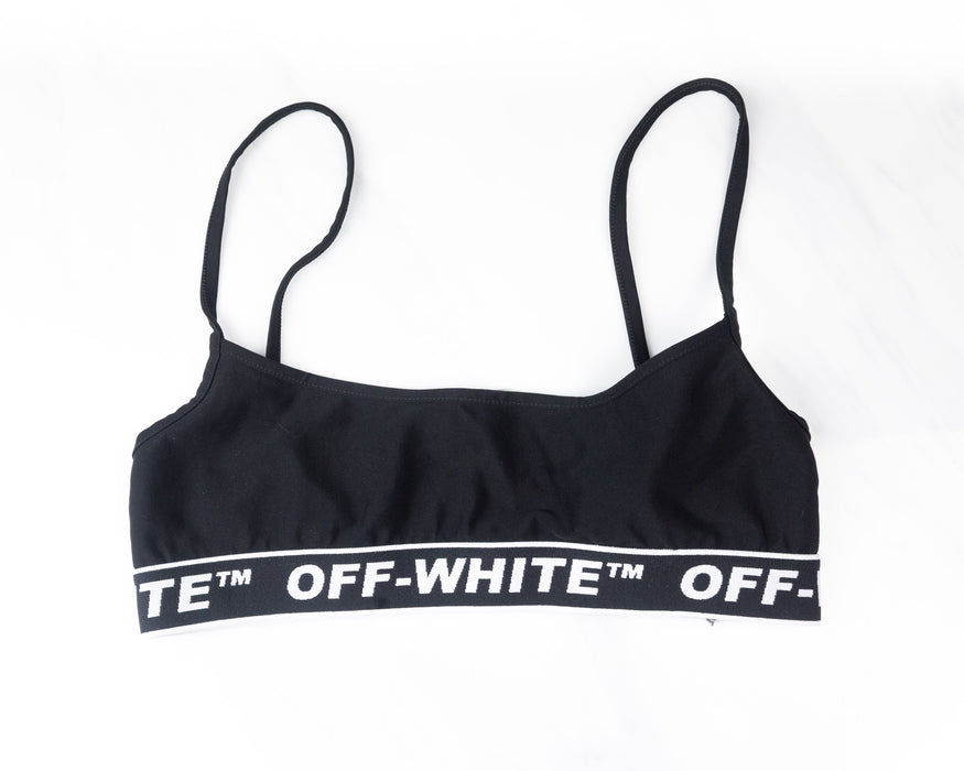 Off-White Logo Band Stretch Bra Top