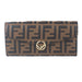 Fendi Continental Wallet in brown leather 