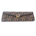 Fendi Continental Wallet in brown leather 