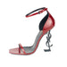 Saint Laurent Opyum Sandals in Hot Red Patent Leather