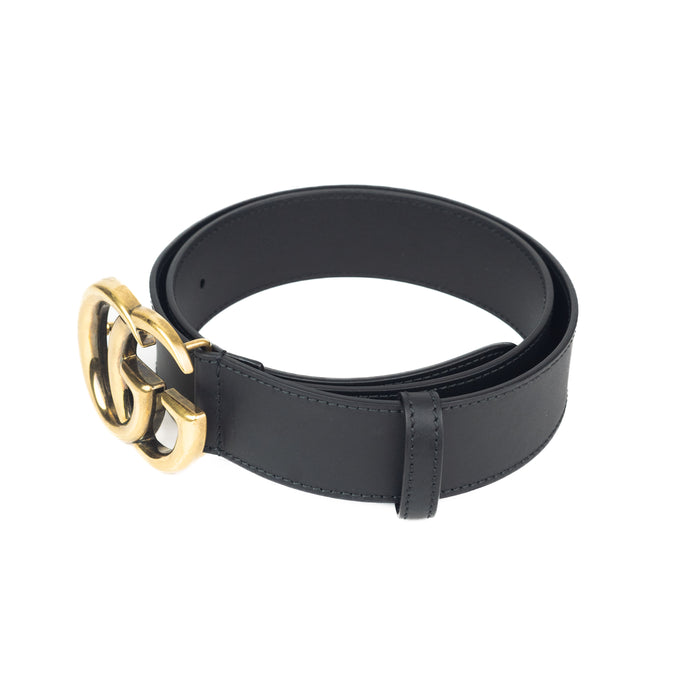 Gucci Leather belt with double G buckle