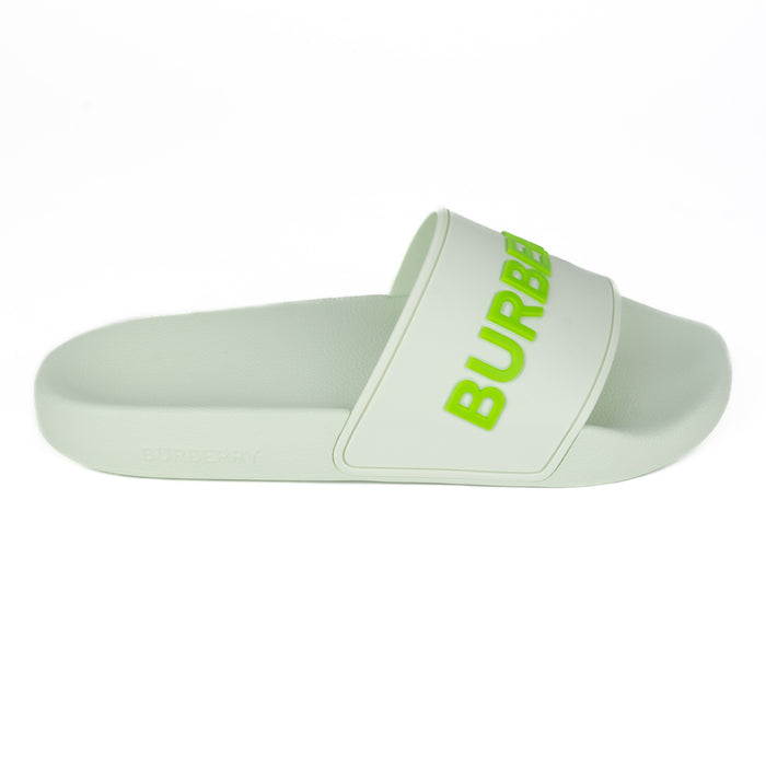 Burberry Logo Detail Slides green