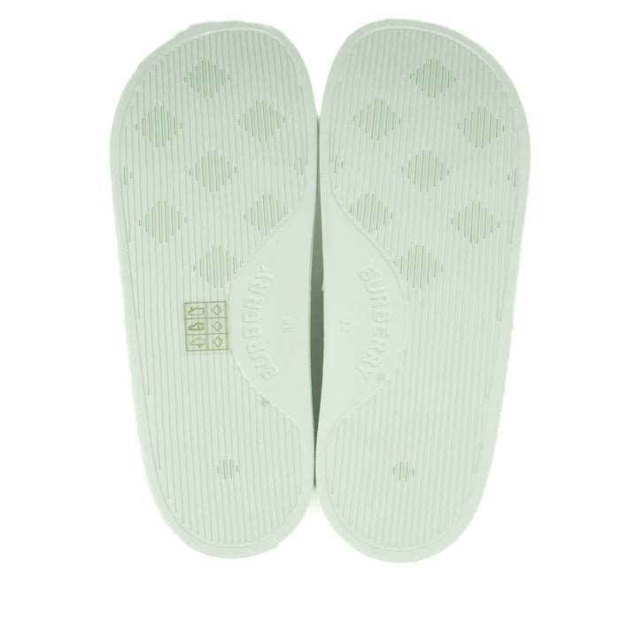 Burberry Logo Detail Slides green