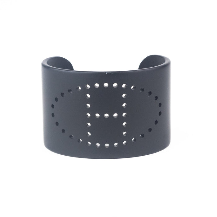 Hermes Evelyne Aluminium Sunset Cuff Bracelet in Black