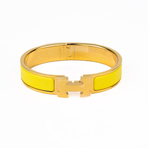 Hermes Clic H Bracelet in Jaune Tennis