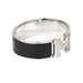 Hermes Clic Clac H Bracelet in Black with Silver Hardware