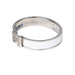 Hermes Clic H Bracelet in White with Silver Hardware