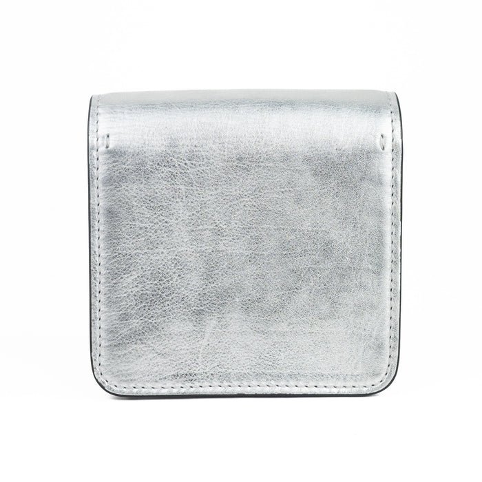 Valentino Garavani Vsling Crossbody Mini Chain Wallet Silver 