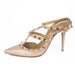 Valentino Patent Rockstud Caged Pump in Poudre
