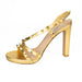 Valentino Tripple Strap Slingback in Metallic Gold