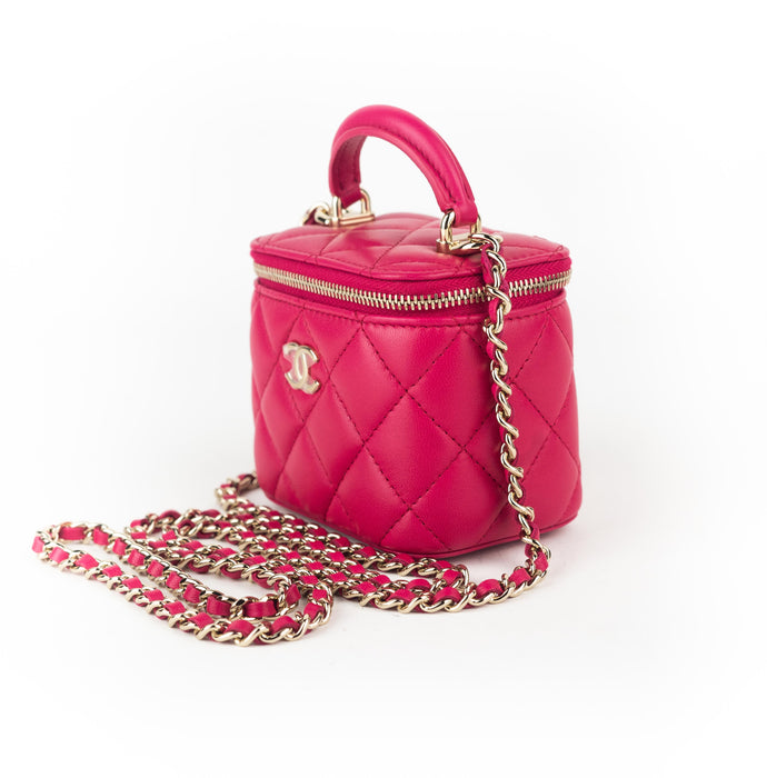 Chanel Small Vanity With Chain in Pink