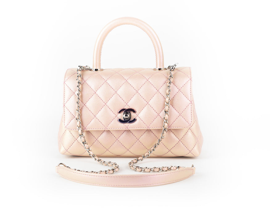 Chanel Iridescent Flap Bag with Top Handle