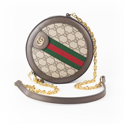 Gucci GG Supreme Round Mini Ophidia Shoulder Bag