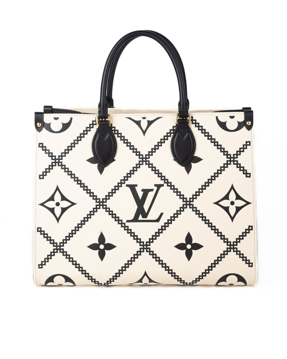 Louis Vuitton Monogram On The Go MM in Cream