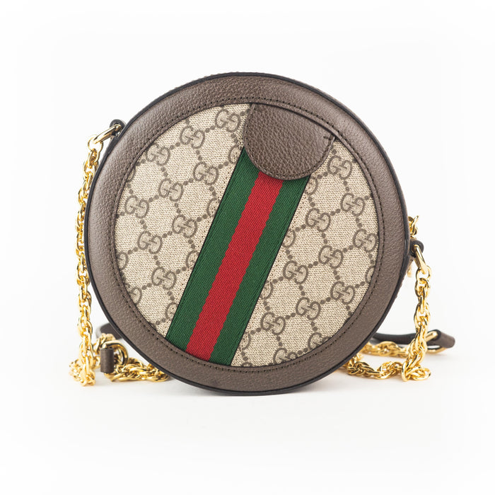 Gucci GG Supreme Round Mini Ophidia Shoulder Bag