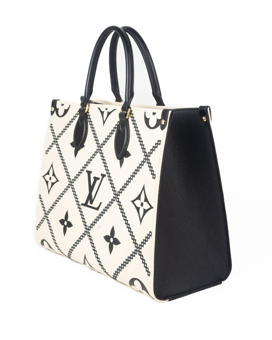 Louis Vuitton Monogram On The Go MM in Cream