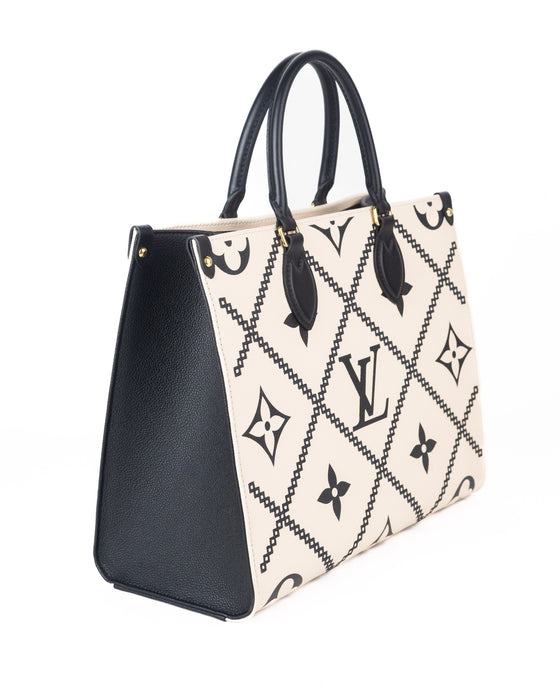 Louis Vuitton Monogram On The Go MM in Cream