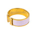 Hermes Clic Clac Bracelet in Rose Dragée with Gold Metal