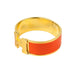 Hermes Clic Clac Bracelet in Orange with Gold Metal