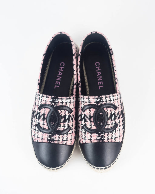 Chanel Espadrilles in Tweed and Lambskin