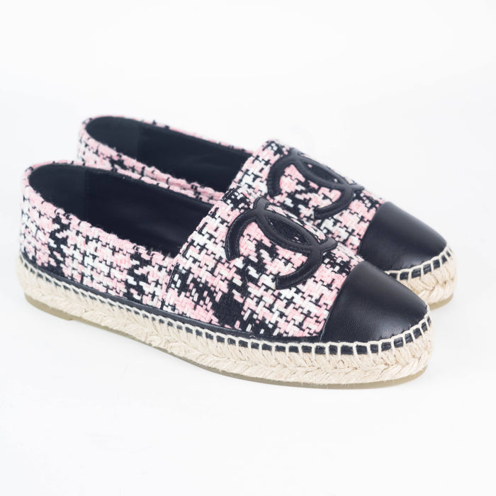 Chanel Espadrilles in Tweed and Lambskin