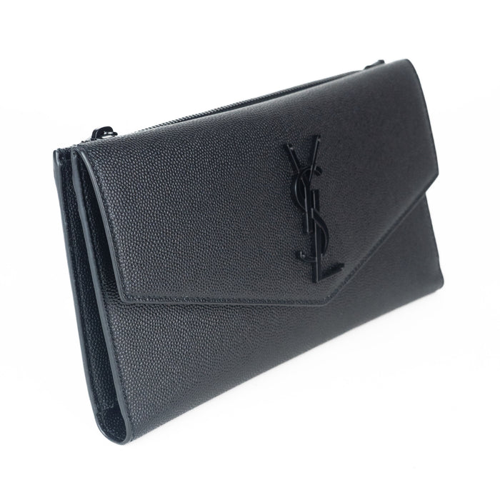 Saint Laurent Large Uptown Wallet in all Black