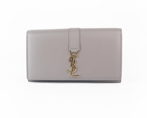 Saint Laurent Line Large Flap Wallet grey