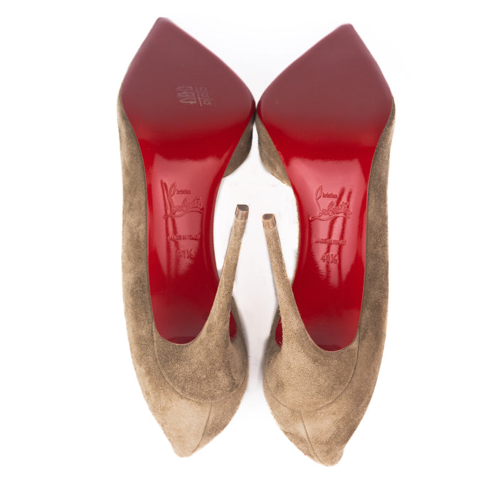 Christian Louboutin Iriza Veau in Velour Cappuccino LSC INC
