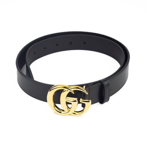 Gucci GG Marmont Leather belt with Shiny Buckle
