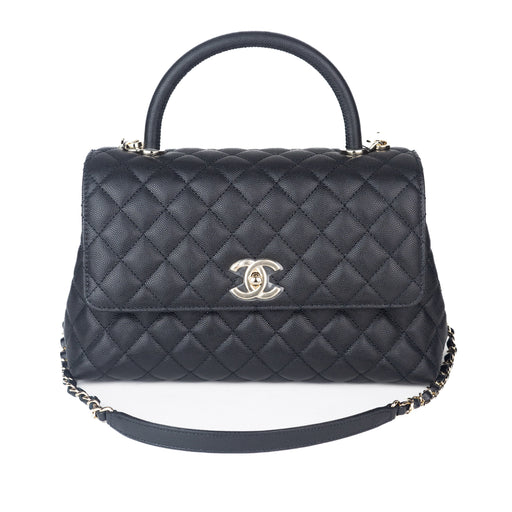 Chanel Medium Caviar Quilted Coco Top Handle Flap bag