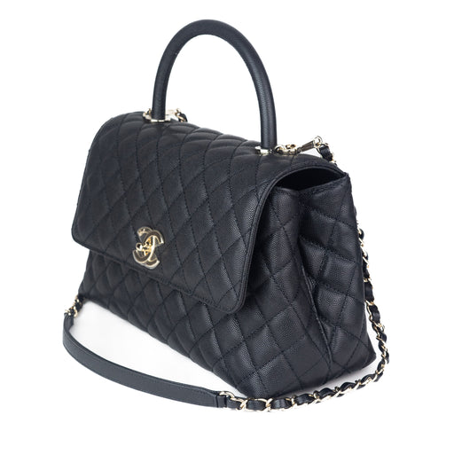 Chanel Medium Caviar Quilted Coco Top Handle Flap bag